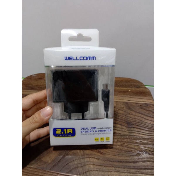 CHARGER DUAL USB WELLCOMM ORIGINAL 2.4A