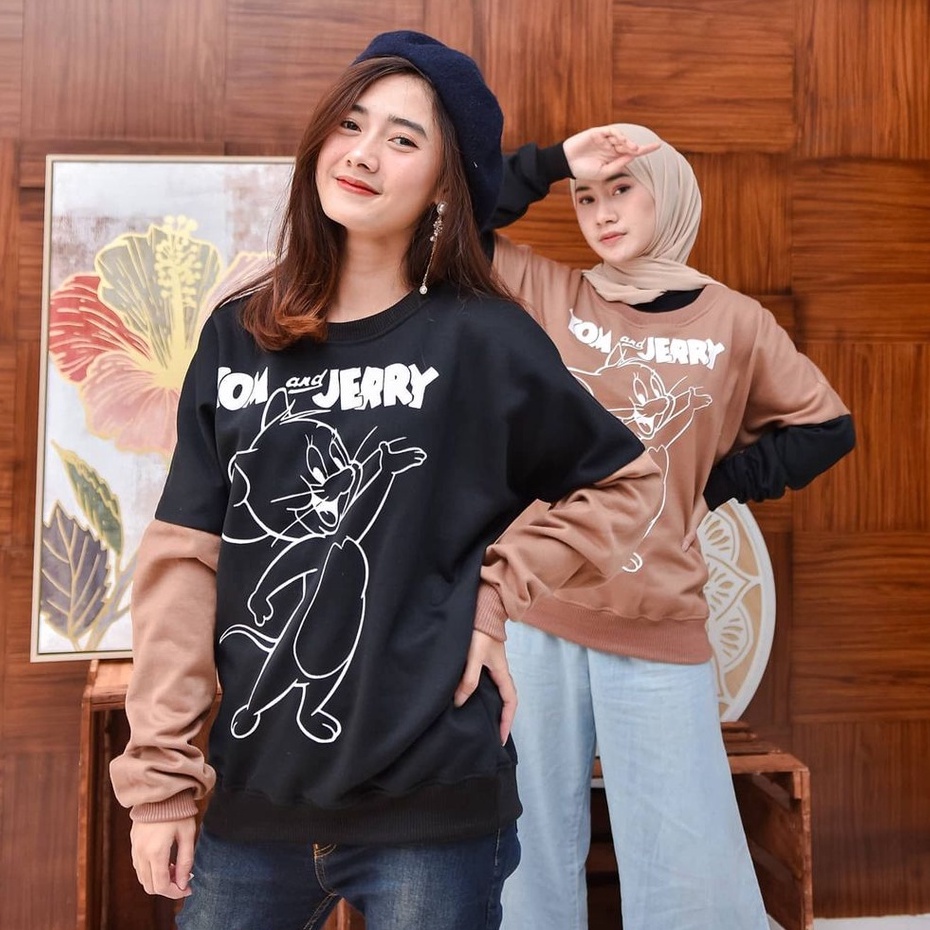 CARTOON SWEASHIRT  II SWEATER CRAWNECK KOMBINASI