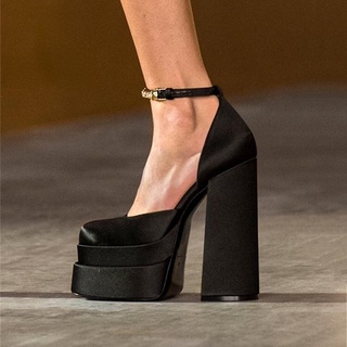 cheap black platform heels
