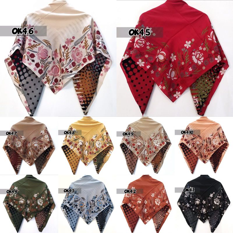 HIJAB MOTIF SEGIEMPAT OK 04 Jilbab Motif Segiempat/Kelaya.id