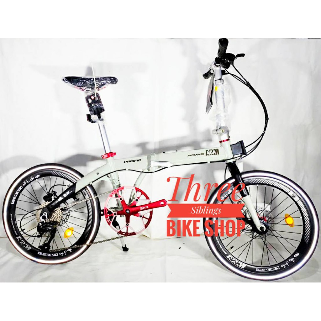 SEPEDA LIPAT PACIFIC NORIS ARM 20 INCH SHIMANO ALTUS 9 SPEED ALLOY RED