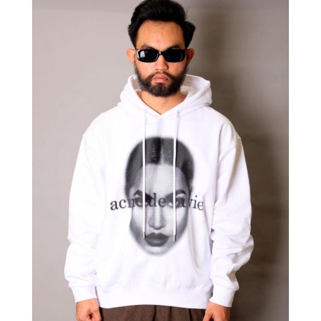 ADLV FACE HOODIE WHITE