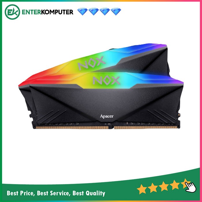 Apacer DDR4 PC25600 3200Mhz Dual Channel 16GB (2x8GB) - NOX RGB Aura2