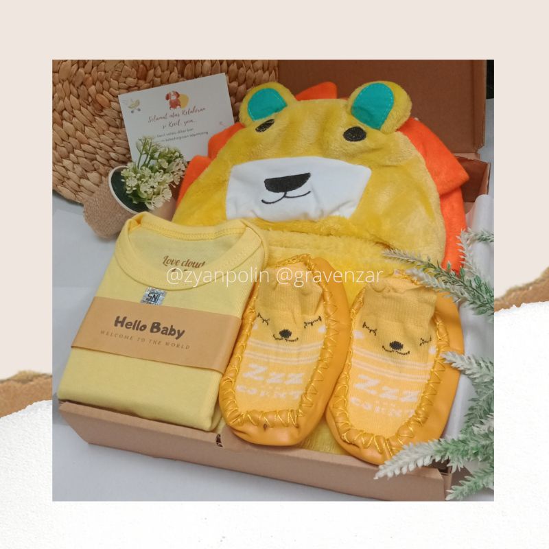 Hampers Selimut Premium | Kado Lahiran-HS-Premium Kuning