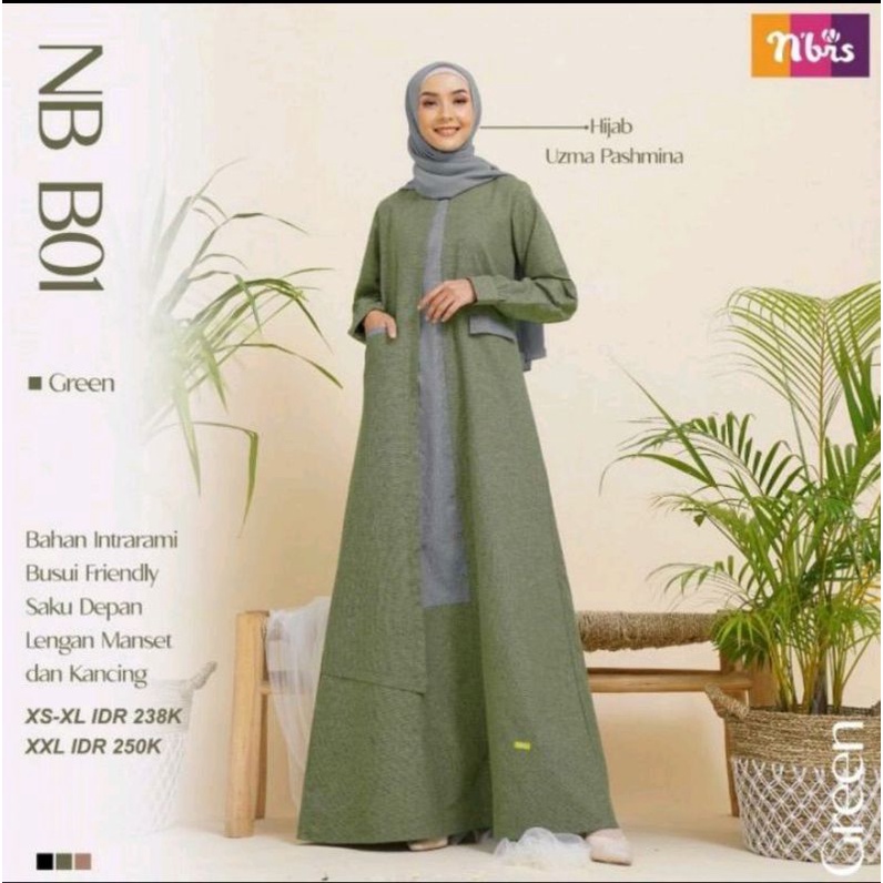 Gamis syari nibras NB B01