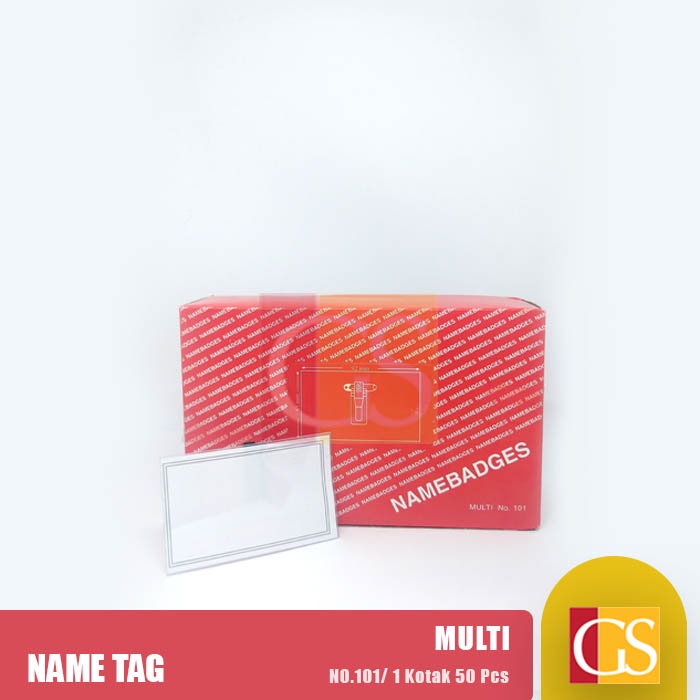 

Name Tag / ID Card Holder Multi 101 Peniti Jepit Kantong Landscape 1Kotak / 50pcs