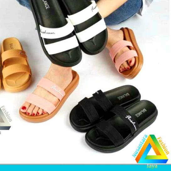 ☜ Sandal Jelly Wanita [ 840-1 ] Sandal Santai / Sandal Balance - Mocca, 37 ⅎ