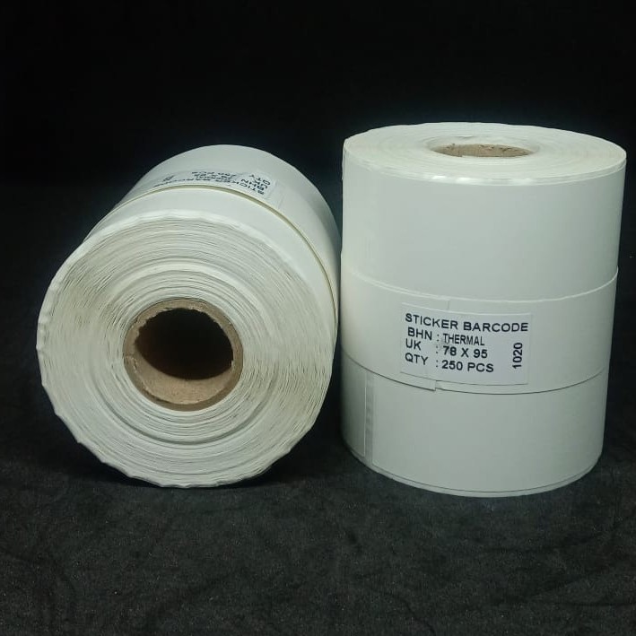 Stiker Label Thermal 78X95 Isi 250 Label Barcode Thermal 78x100 76x60 Xprinter XP360B XP420B XP365B