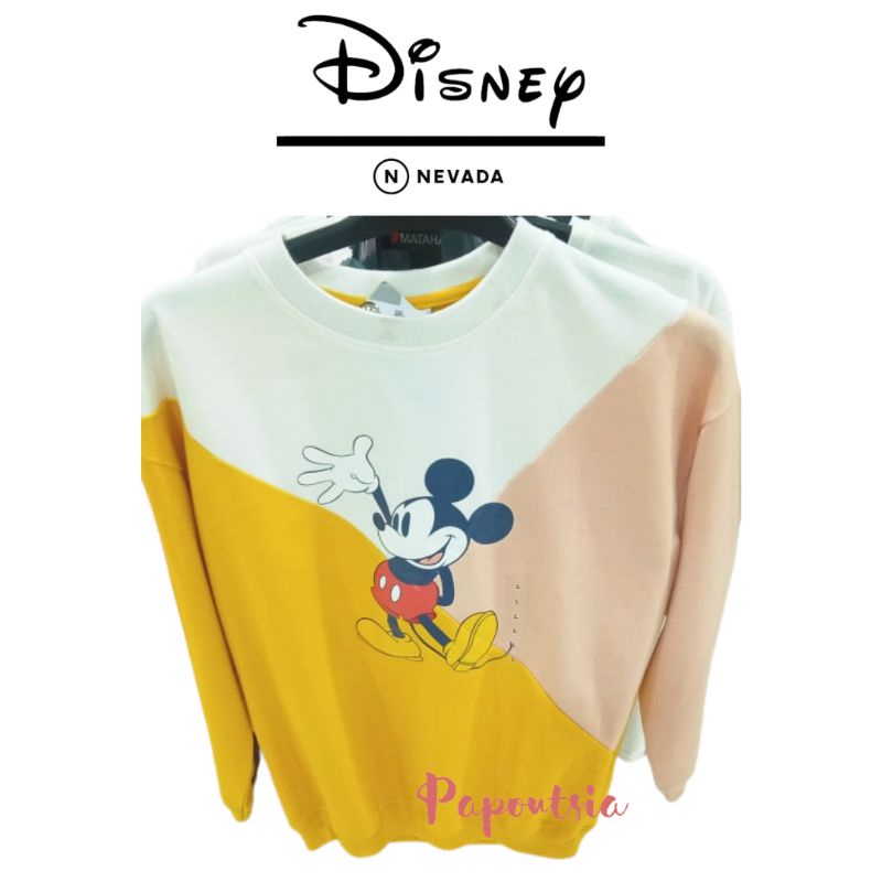 NEVADA Disney Sweater Cewek Original Motif Mickey Minnie | Sweater Wanita Nevada x Disney  Original 