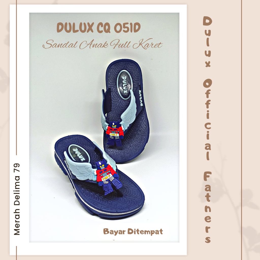 MD 79 - Sandal Anak Jepit Laki Laki Jelly Robot Transformer / Sandal Dulux Model Baru