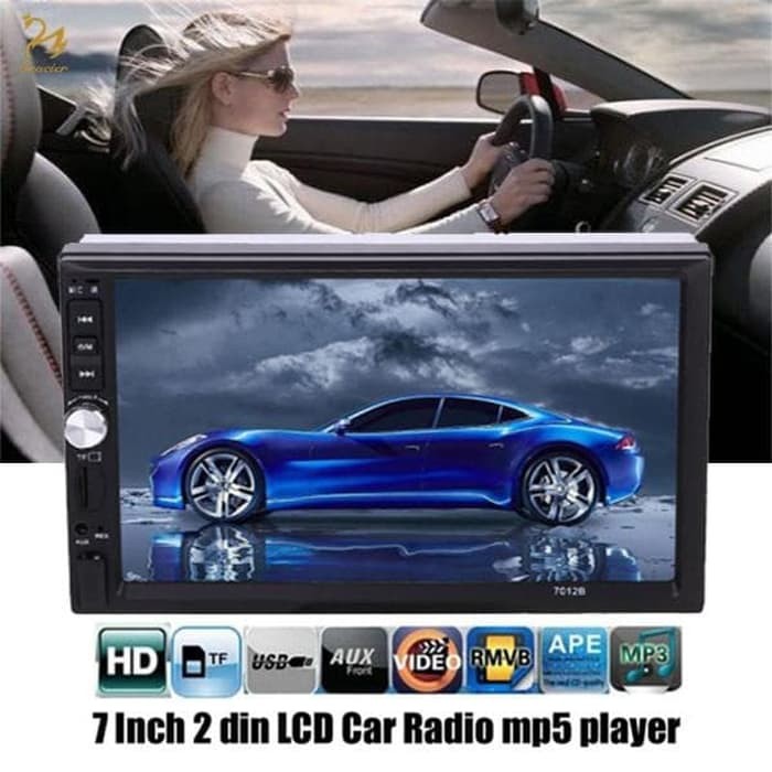 Head unit tape mobil double din mp5 7 inch HD bluetooth 2 din