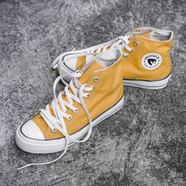 Sepatu Ventela Back To 70's Yellow Low / High Kuning Unisex