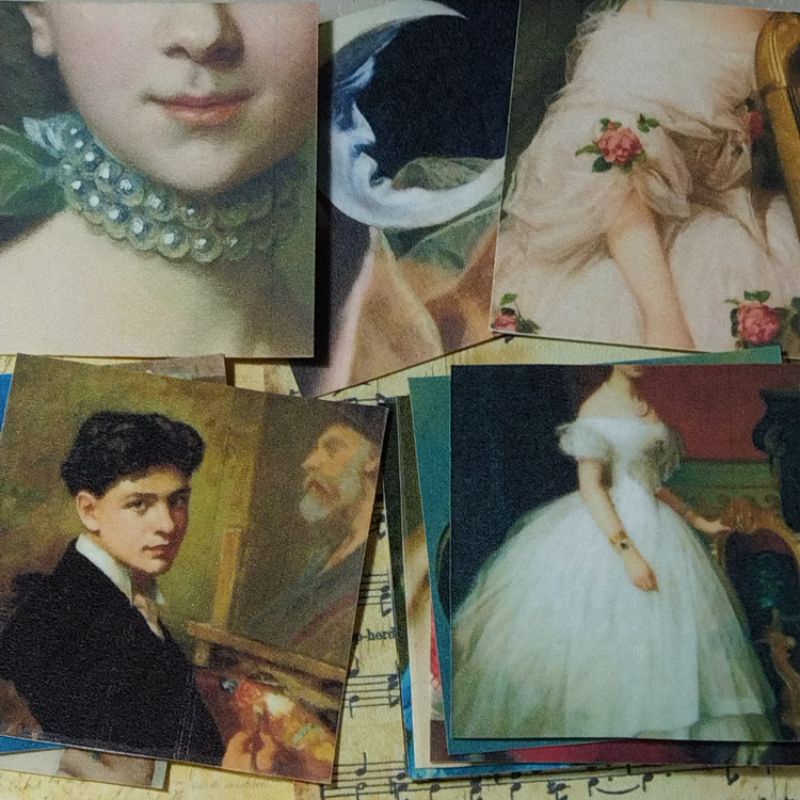 

[7 PCS VINTAGE STICKER] OLD PAINTING STICKERS / VINTAGE ART PAINTING / STICKERS SQUARE / STICKER MODE OLD / VINTAGE STICKERS / DECO JOURNALING PLANNER VINTAGE STICKERS/ OLD PAINTING/ RENAISSANCE / ROMANCE