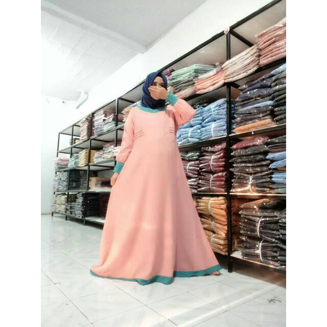 Hafsah Dress Gamis Wollycrepe original by Alsava ALMIRA STORE