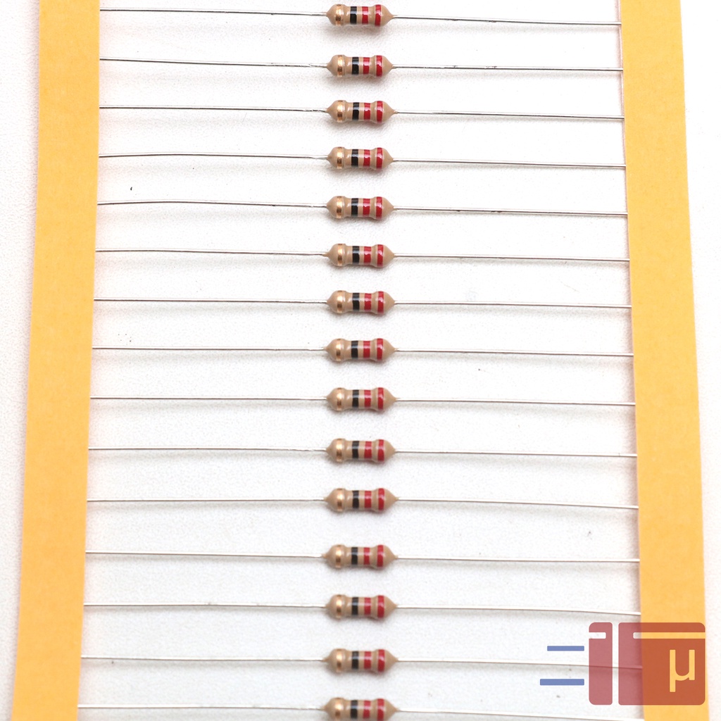 X10 Resistor 22R 22 Ohm 1/4W Karbon 5% Taiwan Kaki Tembaga