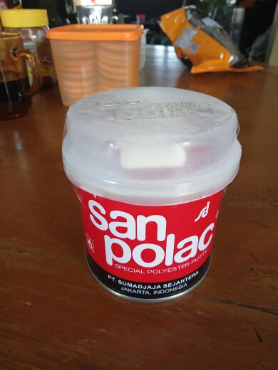 Dempul Serbaguna Mobil Motor Besi Kayu Sanpolac 250 Gr 1/4 Kg