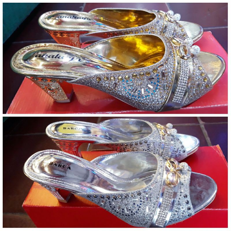 Sandal heels pesta kebaya 5cm