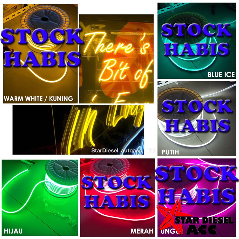 LED NEON FLEX LAMPU SELANG FLEXIBLE 12V