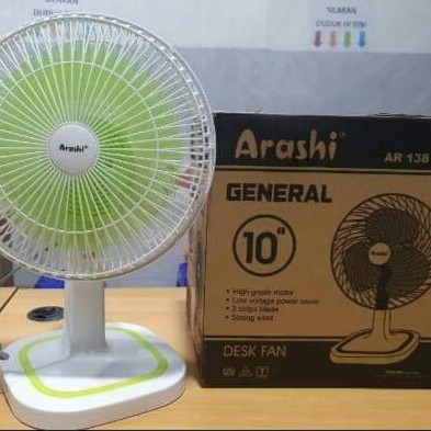 Desk Fan 10&quot; Arashi General AR-138 Kipas Angin Meja 10 Inch Arashi AR138