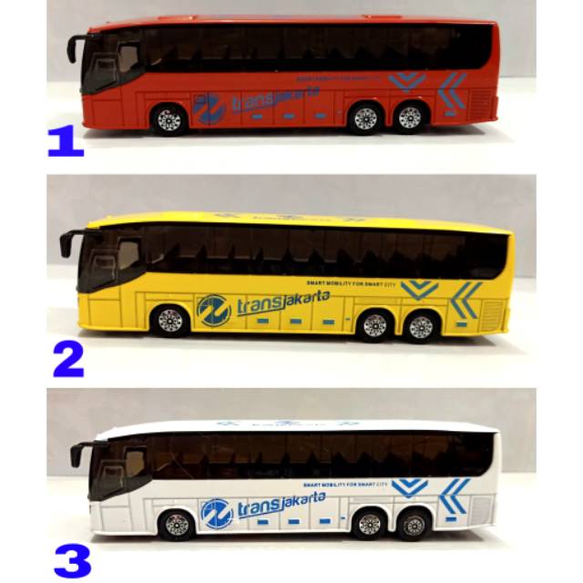 Diecast Bus trans jakarta metal