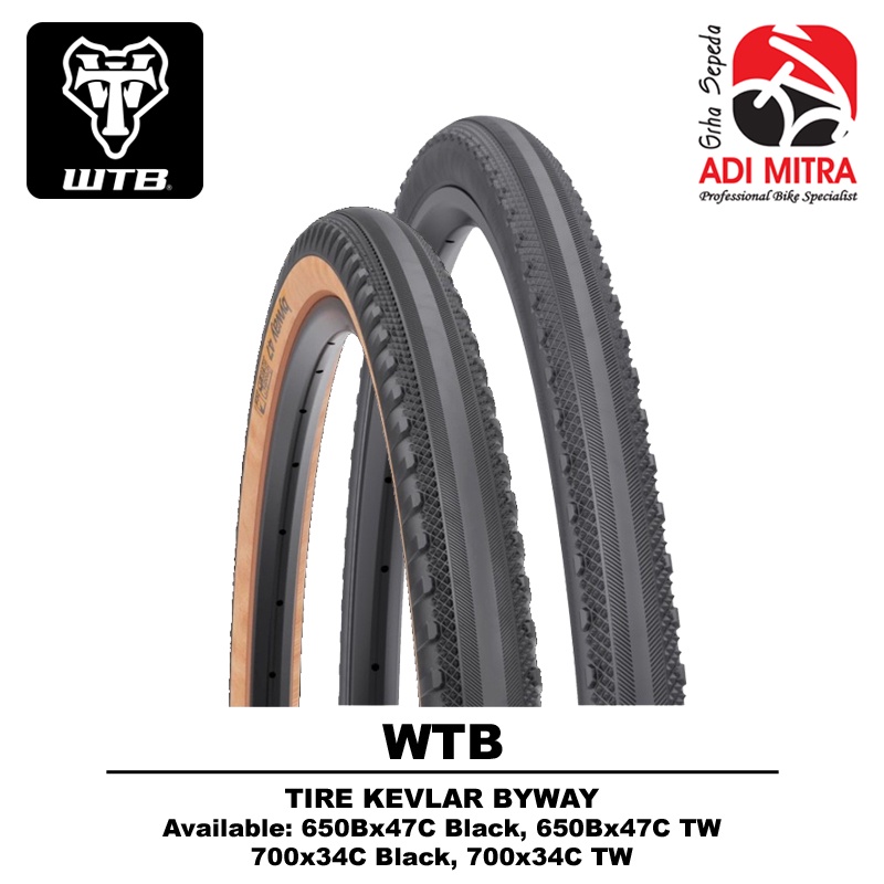 Tire Kevlar WTB Byway Ban Luar Sepeda 700Cx34 / 650Bx47 (27.5x1.85)