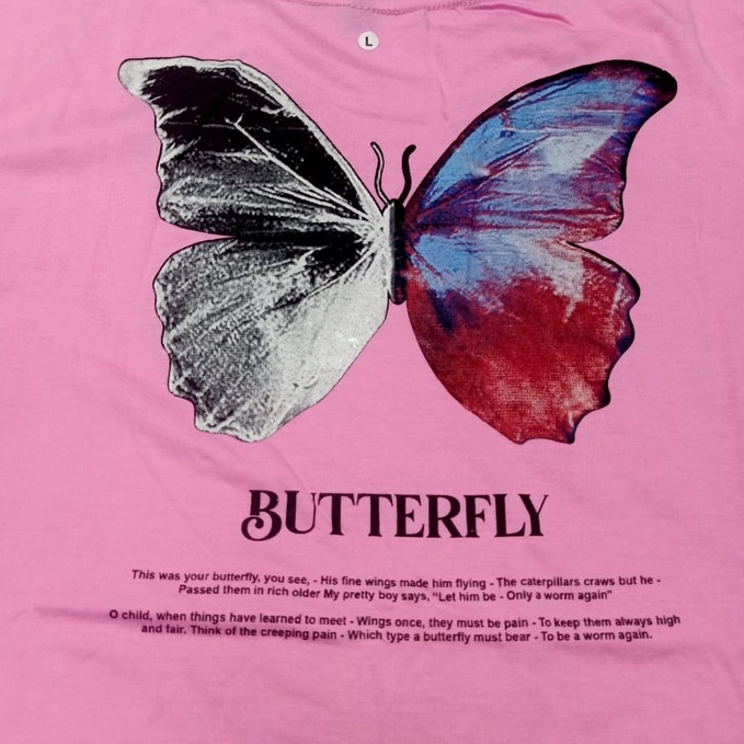 Kaos murah Kaos distro murah baju  distro pria t-shirt murah combed30s NV butterfly