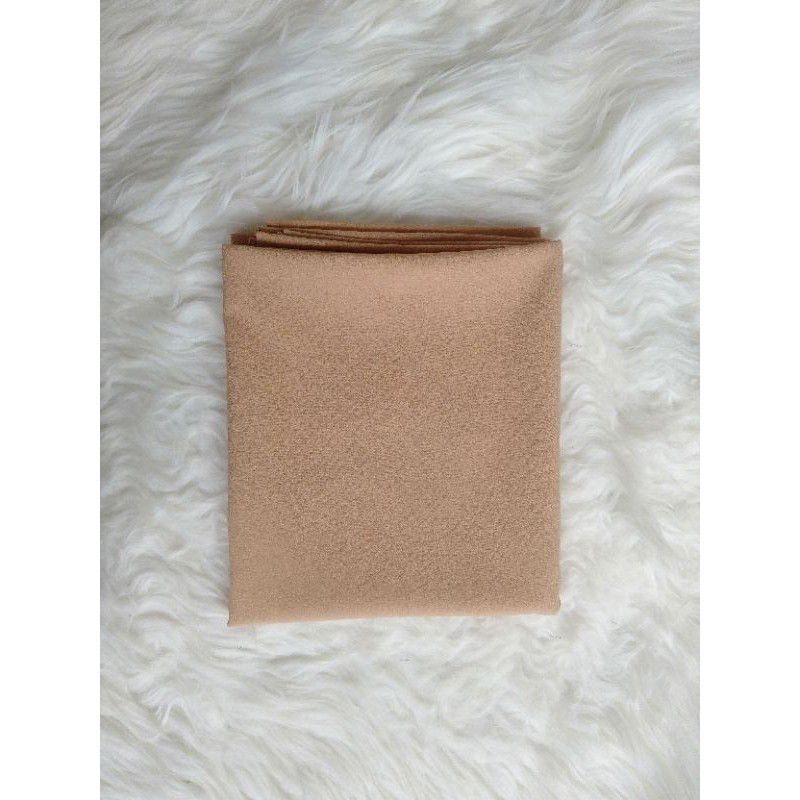 (200x75) Pashmina JUMBO SYARI JAHIT TEPI / Pashmina panjang /-Caramel