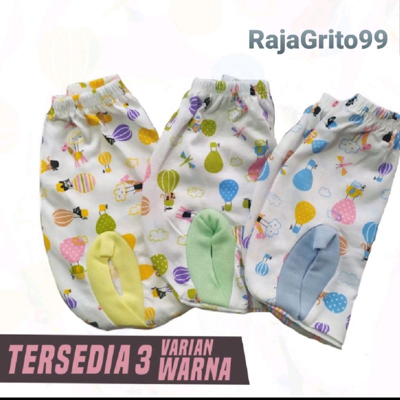 3 pcs celana pop bayi Motif Sablon / celana kacamata bayi Large Print / Celana kodok besar, bahan Polyester