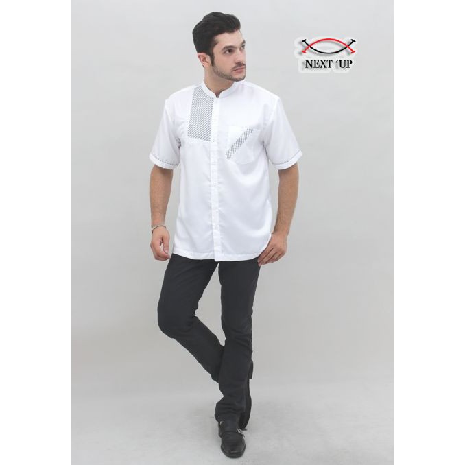 Baju Koko Pria Muslim Lengan Pendek Baju Koko Bordir NEXTUP2015