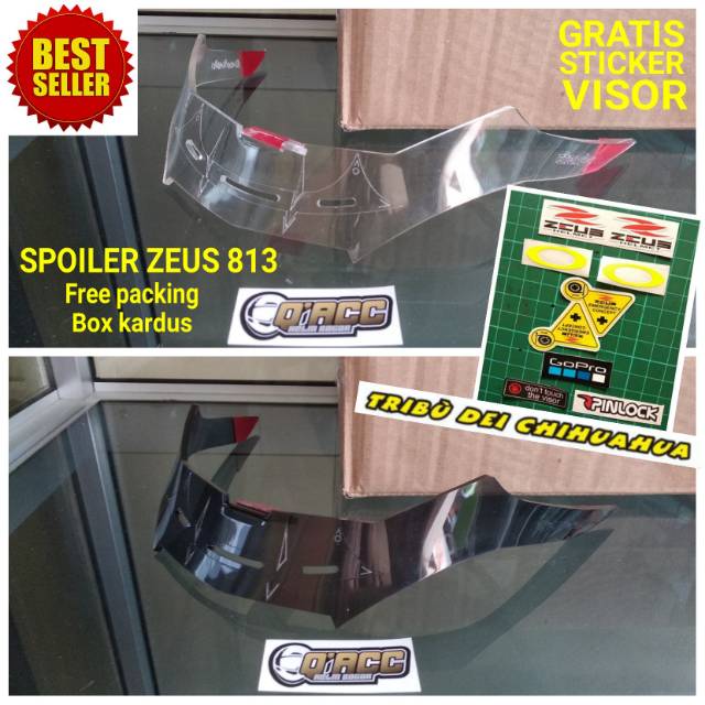 Jual Spoiler zeus 813 gratis sticker visor | Shopee Indonesia