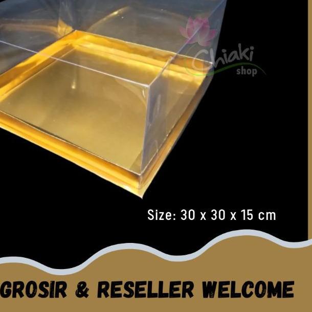 

Box Mika GOLD Uk 30 x 30 x T. 15 cm Cake Pudding Tart Dus Emas Karton Tebal CHIAKI