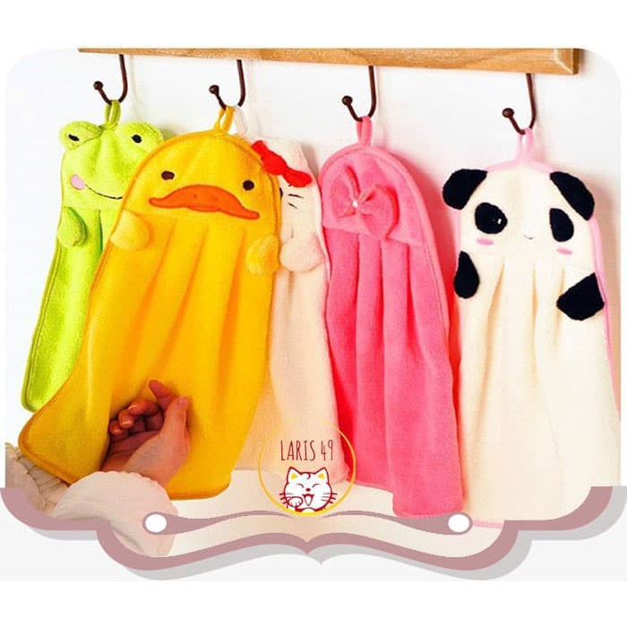 Lap Tangan Microfiber / Lap Handuk Microfiber / Lap Gantung Unik - Kuning