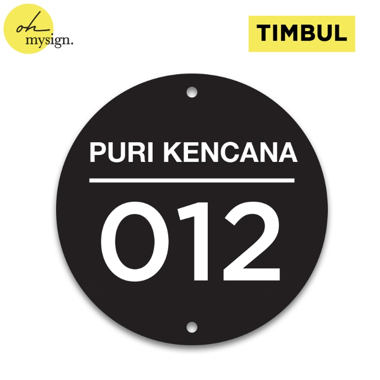 nomor rumah akrilik bulat timbul   plat nomor rumah acrylic termurah