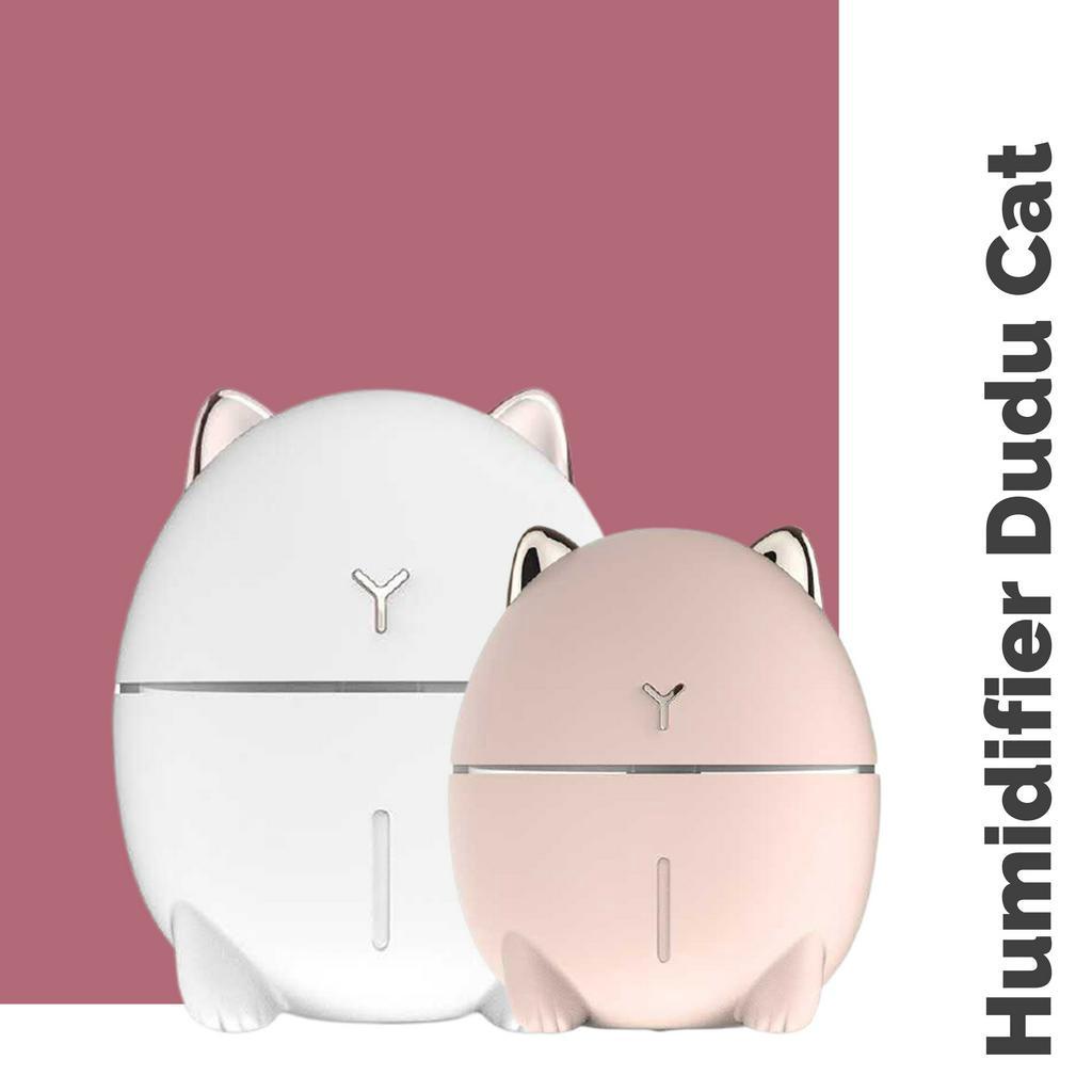 Humidifier Ultrasonic 200ml Kucing Dudu Cat Night Light Cute Lucu