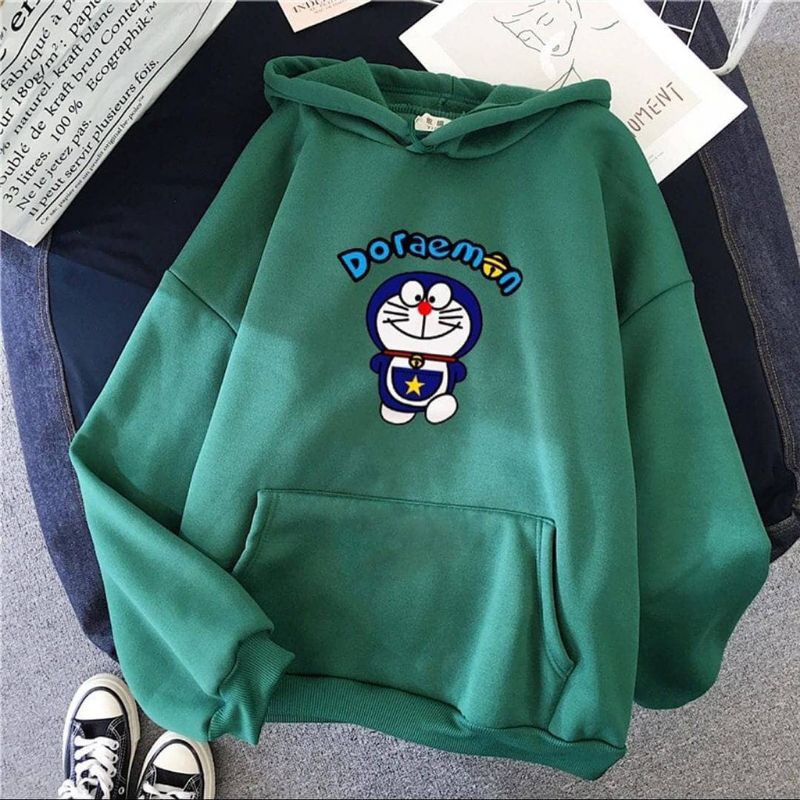 DORAEMON SWEATER HOODIE WANITA PRIA TERMURAH'