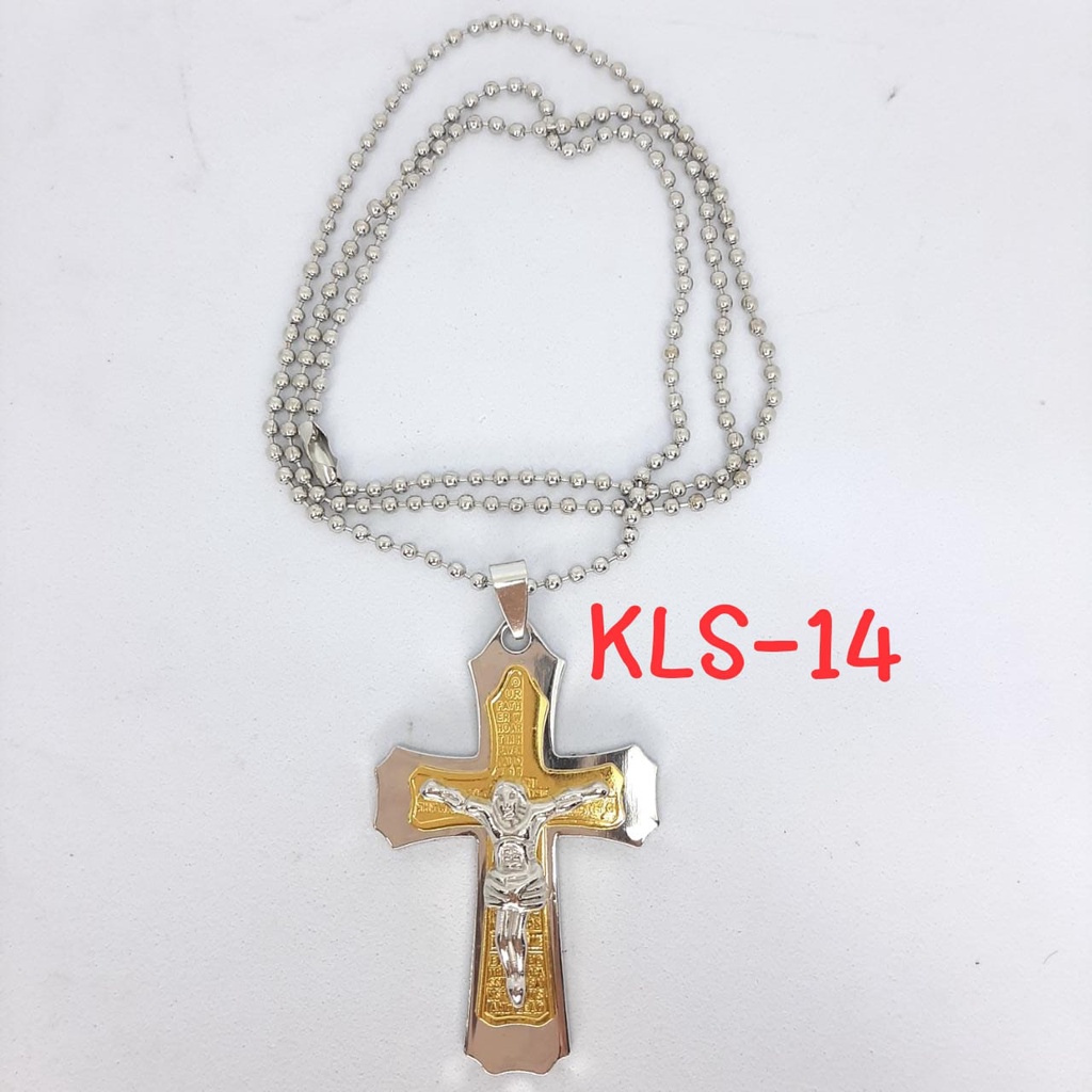 Kalung Liontin Salib Yesus / Kalung Rantai Salib Yesus