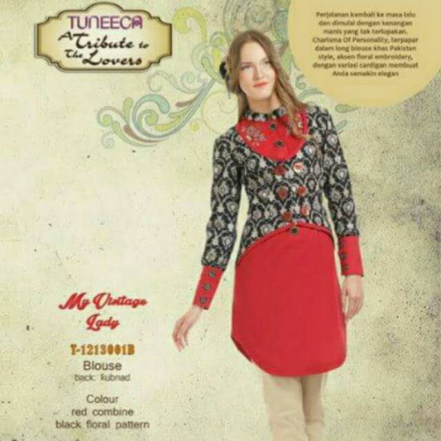 Tuneeca shortdress merah hitam tribute s