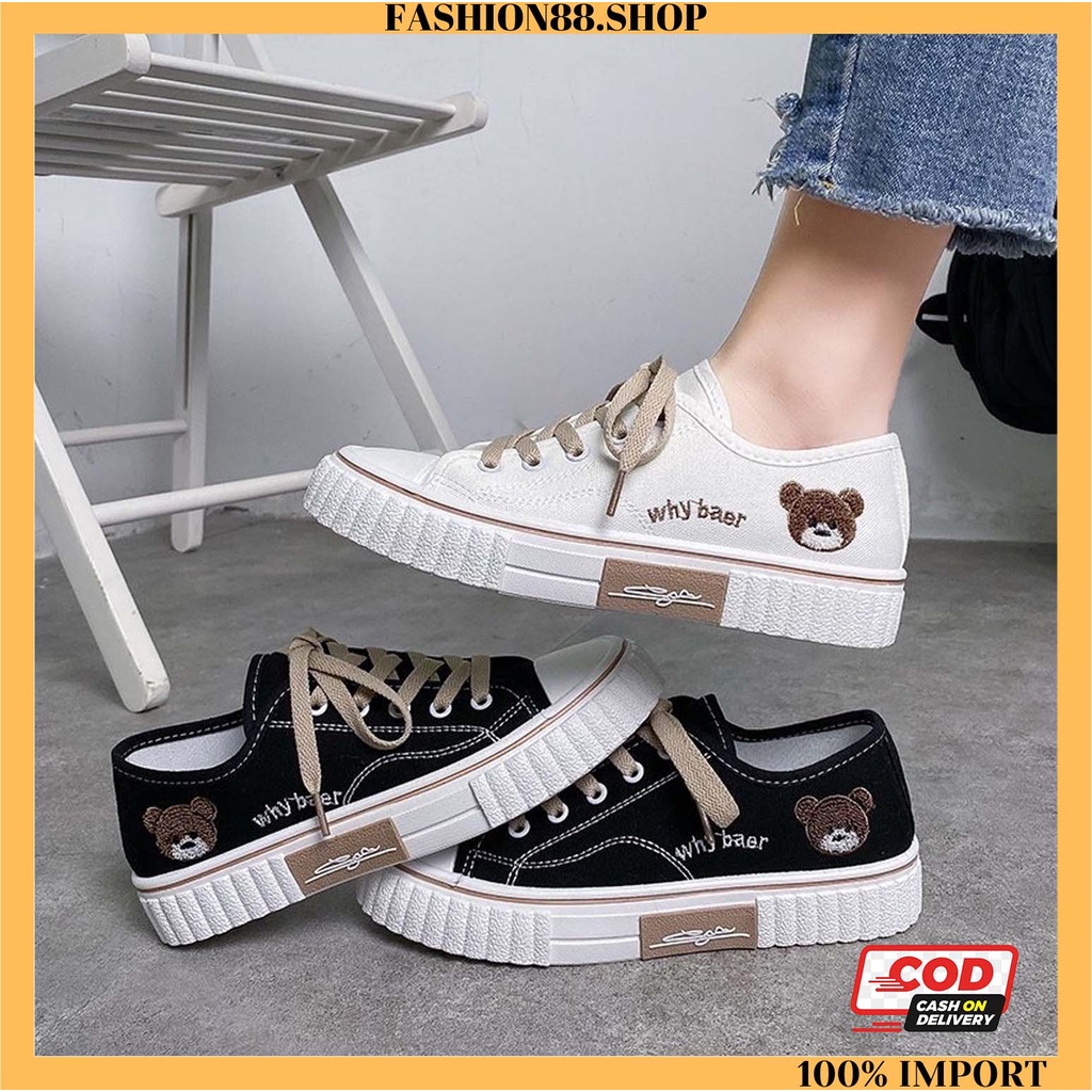 Sepatu Sneakers Kanvas Wanita Casual ala Korea import Sport Shoes Premium