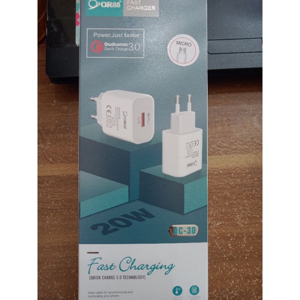 CHARGER FAST CHARGING OR88 QC-30 (20WATT) TYPE MICRO