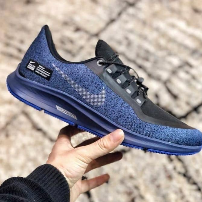 Sepatu Casual Pria Nike Air Zoom Pegasus 35 Shield Navy BNIB Original
