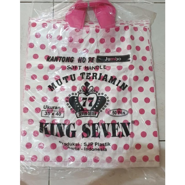 

kantong Plastik soft handle motif batik HD PE 35 x 40 isi 50