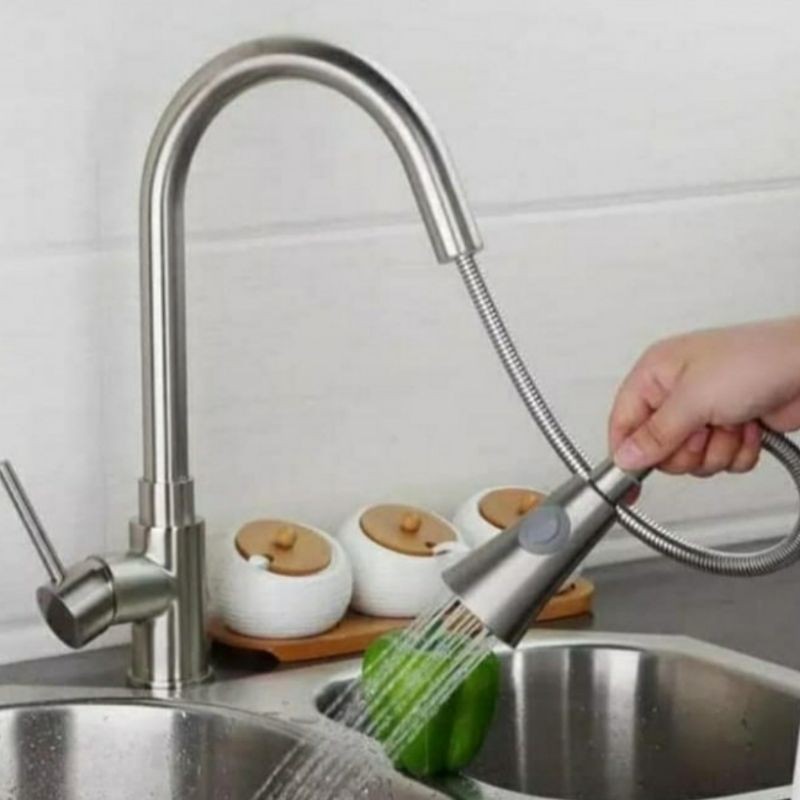 Kran kitchen sink tarik /Faucet kran cuci piring stainless fleksibel tarik