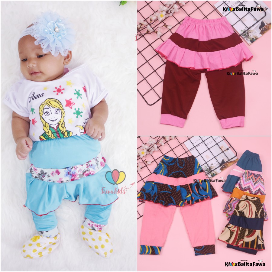 Umbrella Pants uk Bayi - 4 Tahun / Celana Panjang Anak Perempuan Model Rok Legging Pants Murah