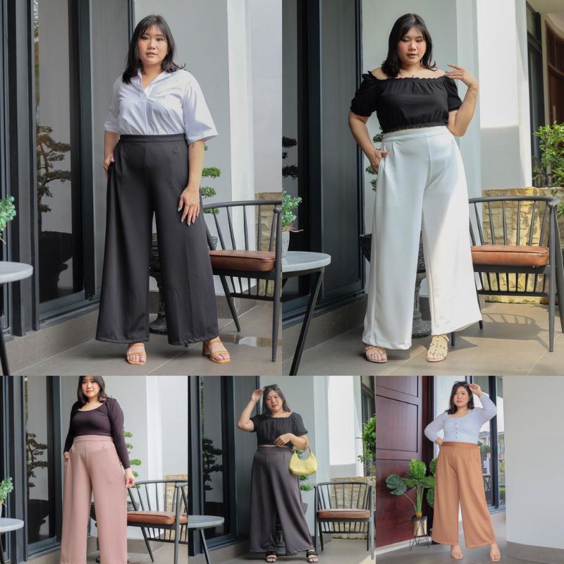 Size REMAJA - IBU HAMIL Ready ✔ KULOT SCUBA PREMIUM ~ HIGHWAIST KASUAL Tebal &amp; Lembut | Warna Varian Cantik | Shopee COD muslimah trendy basic