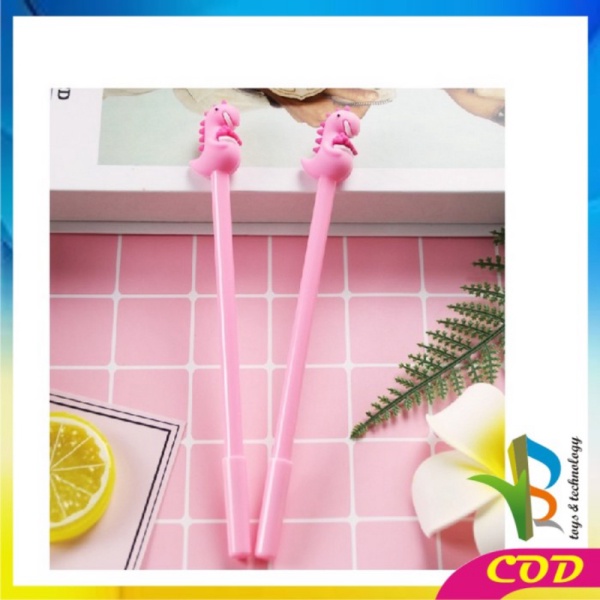 

RB-A33 Pulpen Karakter Dinosaur / Pulpen Gel Dinosaurus Pena Pen Dino - PINK
