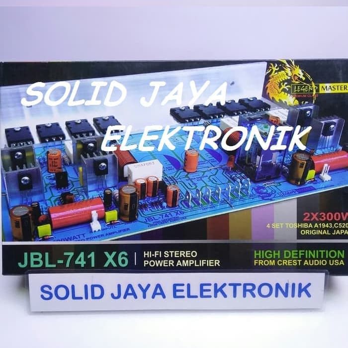 KIT POWER AMPLIFIER JBL-741 X6 POWER HI FI HI-FI AMPLIFIER STEREO 600W 600 WATT W JBL741 X6 JBL741 X6 2X300W TR TOSHIBA ASLI TRANSISTOR FINAL 2 X 300 W 300W  JBL 741 X6 PLATINUM LEGEND MASTER ASLI ORIGINAL