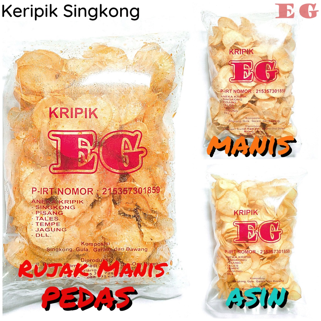 

Keripik Singkong EG 500 gram Khas Malang