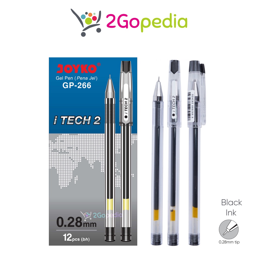 

Grosir Pen Bolpen/ Bulpen Gel Joyko GP-266 iTech 2 Hitam (1 Pcs)