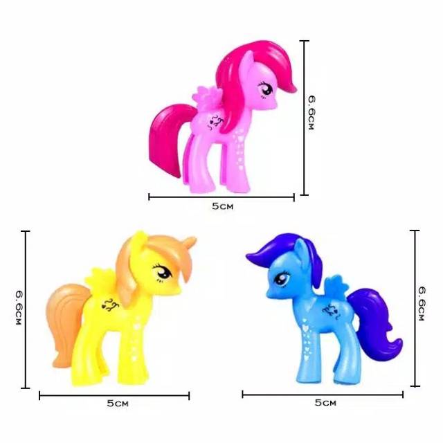 Mainan Kuda Poni My Little Pony Topi Figure Set 3 Mainan Anak