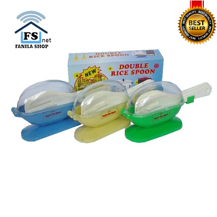 Centong Nasi Anti Lalat Higienis New Double Rice Spoon Isi 2